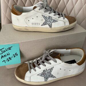 Authentic Golden Goose Size 38 Neutral Superstars
